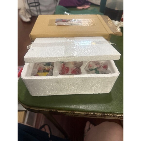 Vtg Y2K Winter Holiday Hinged Trinket Box w/Charm Set of 5 Santa, Snowman, etc - Picture 2 of 12